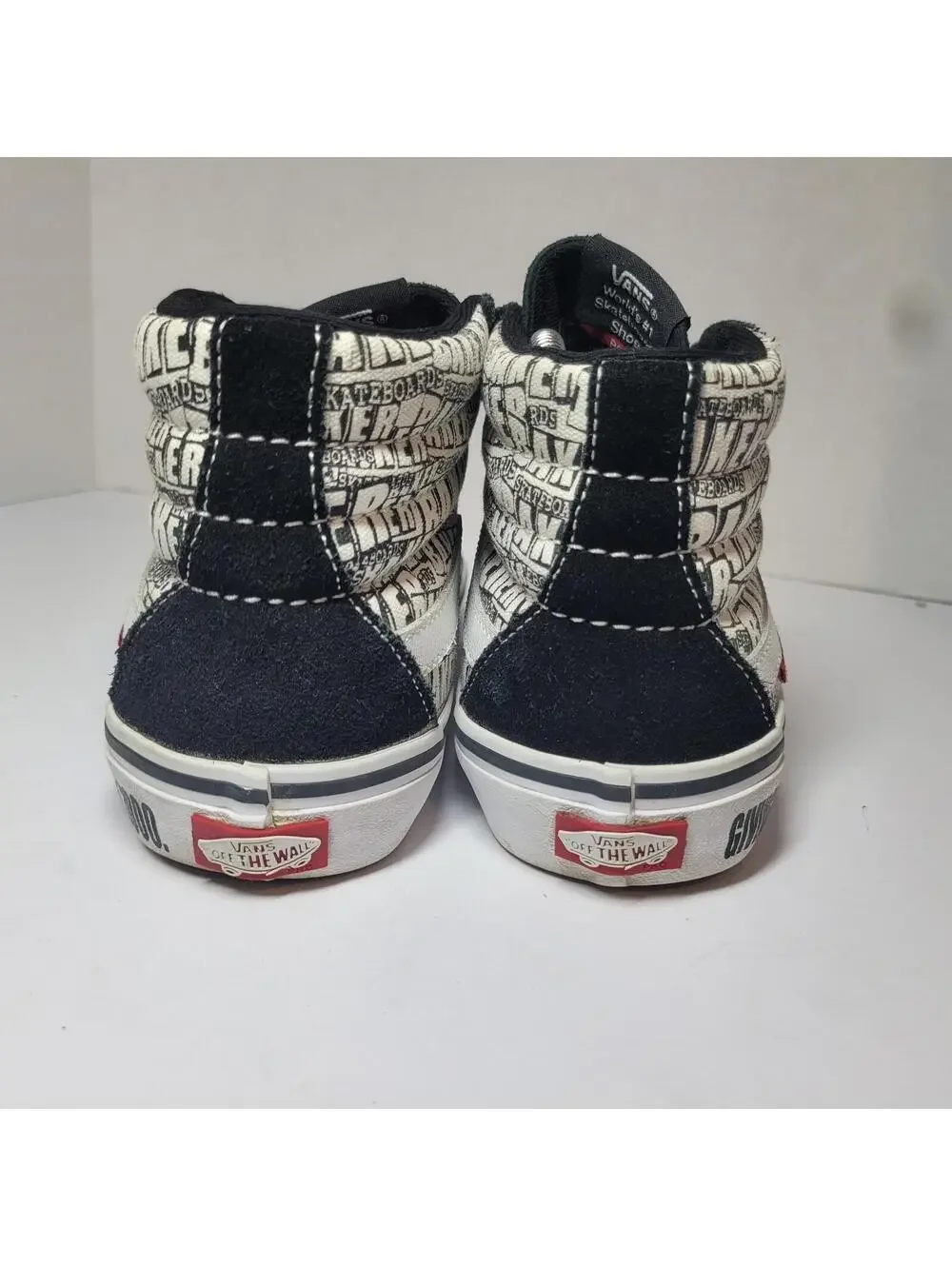 Vans Sk8-Hi Pro Baker Black White Skateboards Sneakers Sz 8.0